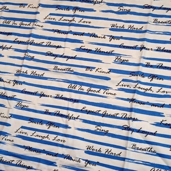 D & Co. Active New Women's Inspirational Quotes Sleeveless Top - Blue/White - L - Picture 2 of 4